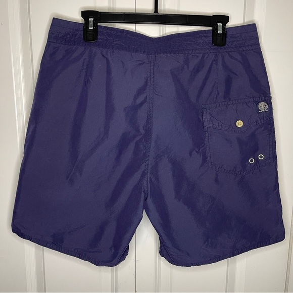 NWT Polo Ralph Lauren Football Swim Trunks Size 34” Navy Blue Mens 7” Inseam New - Picture 9 of 11